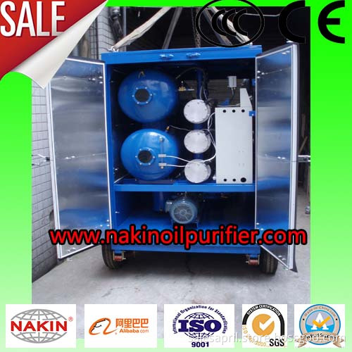 Mobile-trailer insulation oil filtration machine with double stages